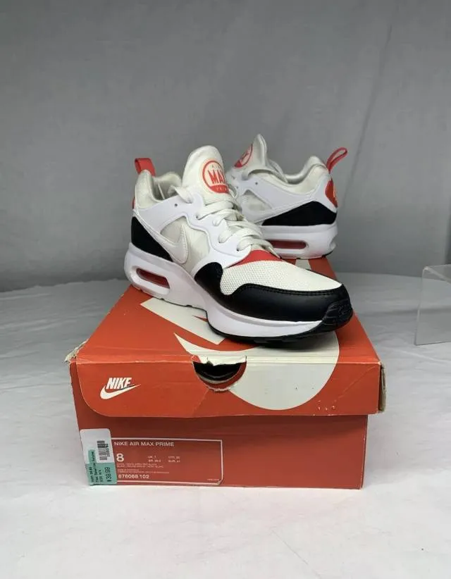 Nike air max prime white siren red black bright crimson