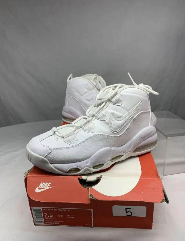 Nike Air Max Uptempo 95 Triple White 922935-100 Size 7.5.