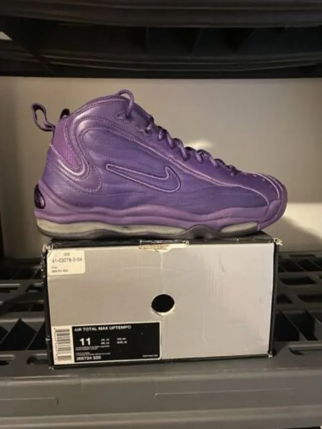 Nike air total max uptempo club purple violet air pack og 366724 500 size 11