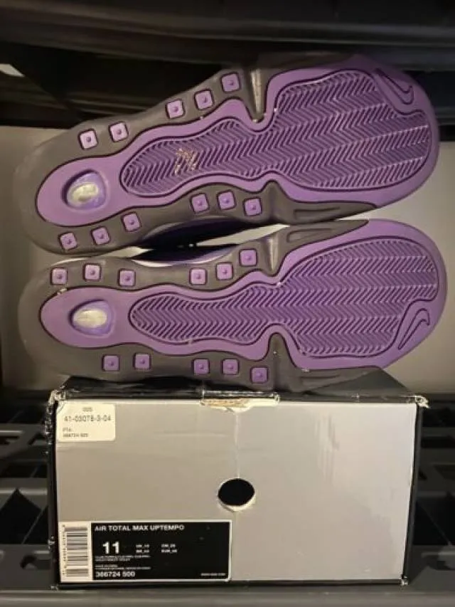 Nike air total max uptempo club purple violet air pack og 366724 500 size 11