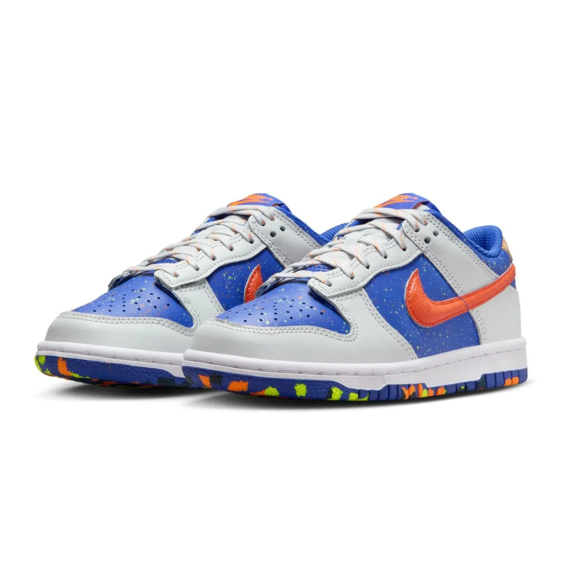 Nike Big Kids Dunk Low Bg (photon dust / total orange-astronomy blue)