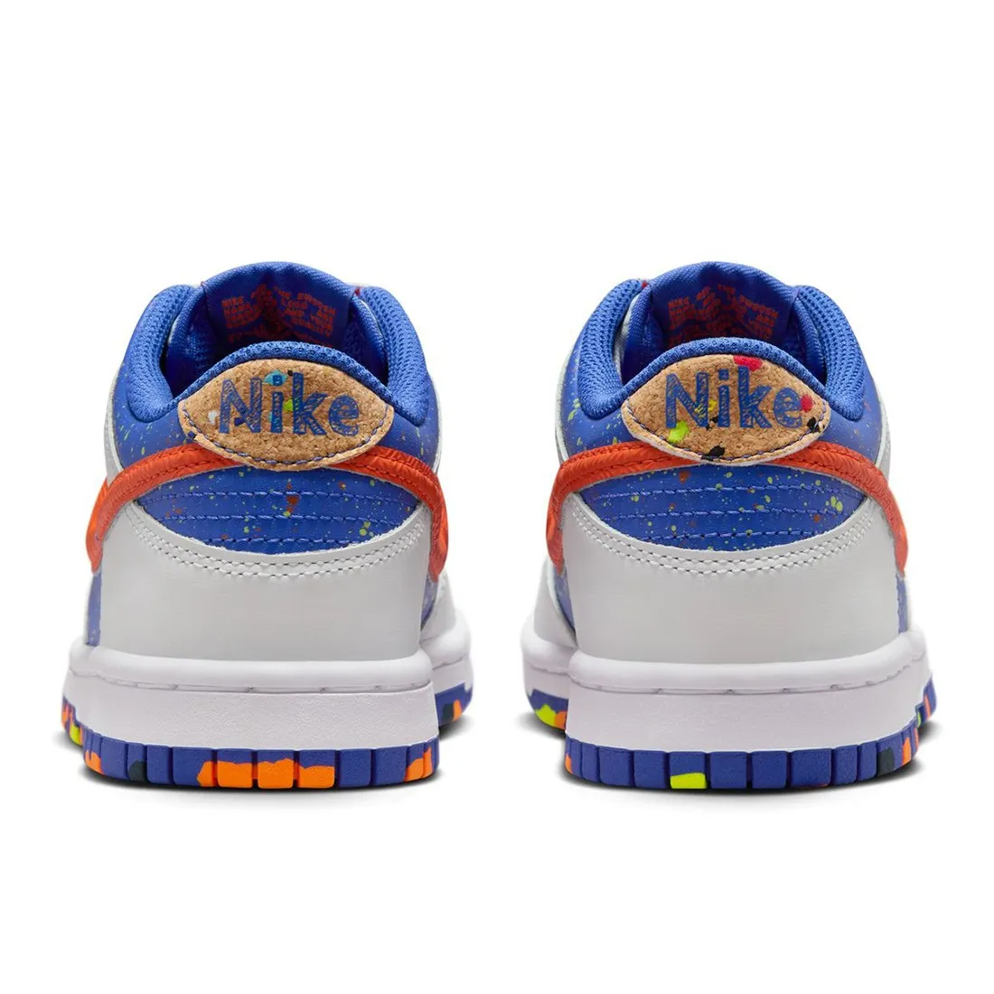 Nike Big Kids Dunk Low Bg (photon dust / total orange-astronomy blue)