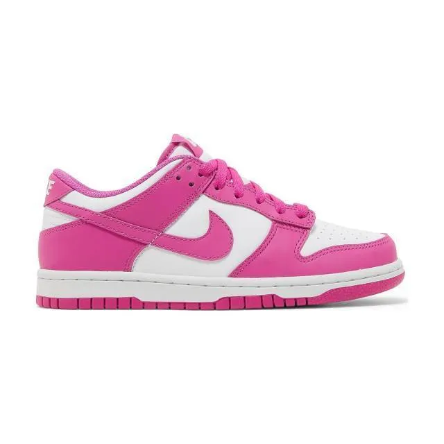 Nike dunk low gs (active fuchsia/ white/ active fuchsia) big kids 3.5y-7y fj0704-100