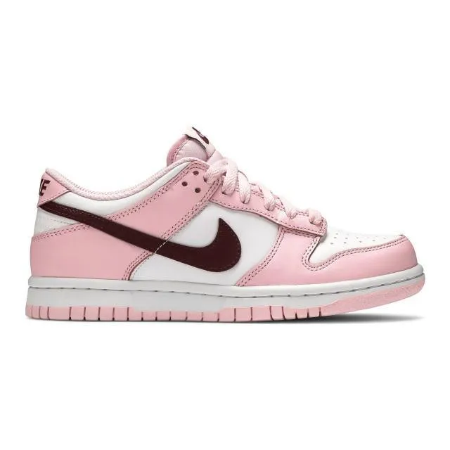 Nike dunk low gs (pink foam/ pink/ dark beetroot/ white) big kids 3.5y-7y cw1590-601