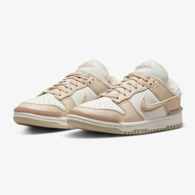 Nike women's dunk low twist (sanddrift/ tan/ coconut milk/ sanddrift/ pink oxford/ sail) sizes 5-12