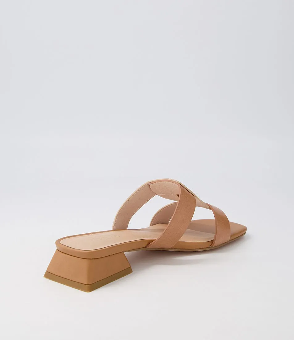 NUDE Lorelei Natural Leather Raffia Sandals