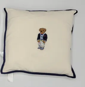 Nwt Polo Ralph Lauren Painted Teddy Bear Pillow