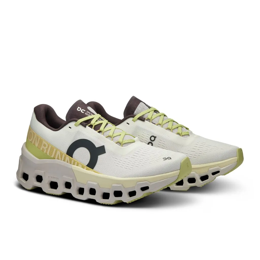 On Men's Cloudmonster 2 Running Shoes Undyed / Zest