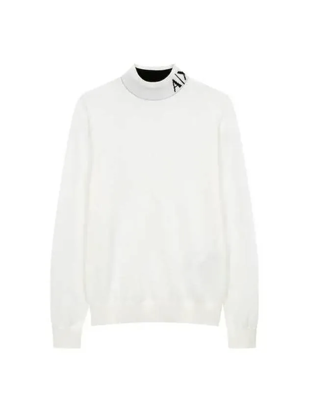 Overseas Station Season Big Chance 8 18 Women s Logo High Neck Wool Blend Pullover Cream 271474