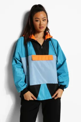 Oversized Color Panel Windbreaker