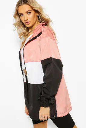 Oversized Paneled Windbreaker