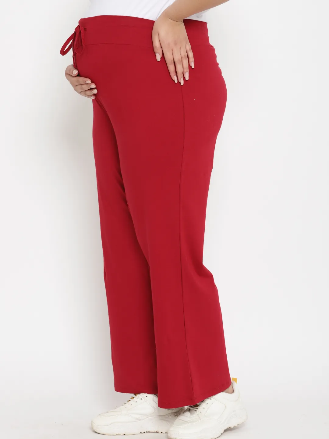 Plus Size Wid-leg Maternity Pants