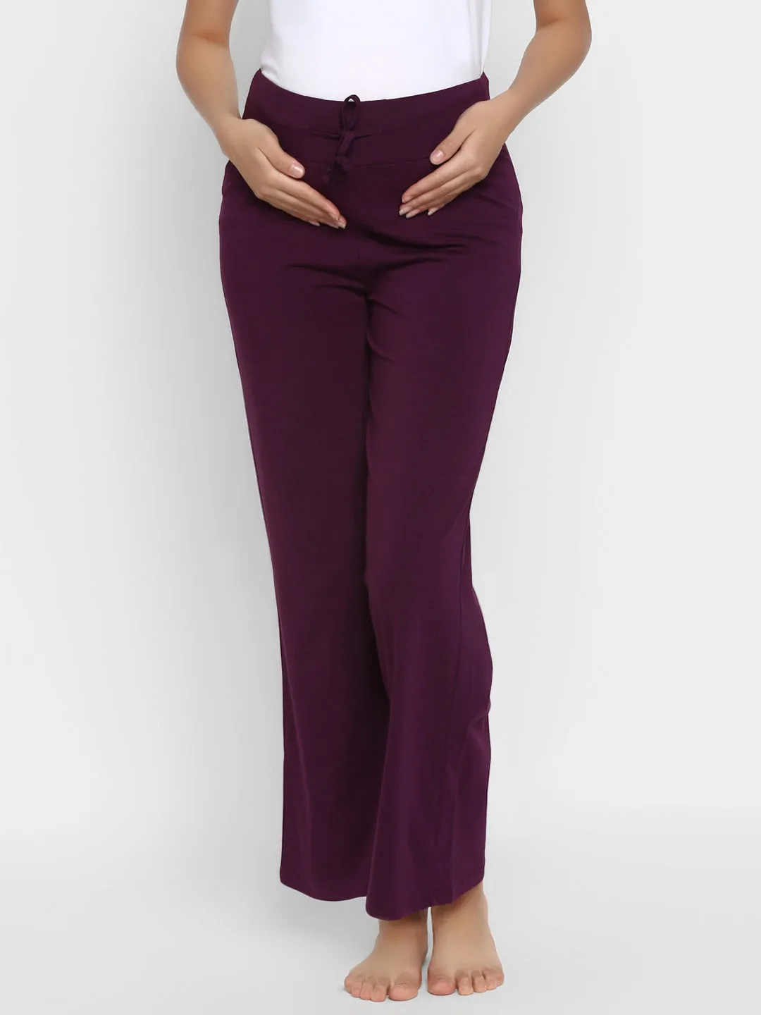 Plus Size Wid-leg Maternity Pants