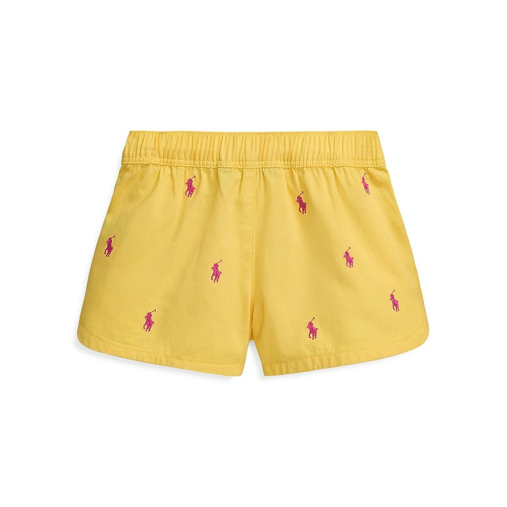 Polo Ralph Lauren Little Girl's Polo Pony Cotton Twill Shorts