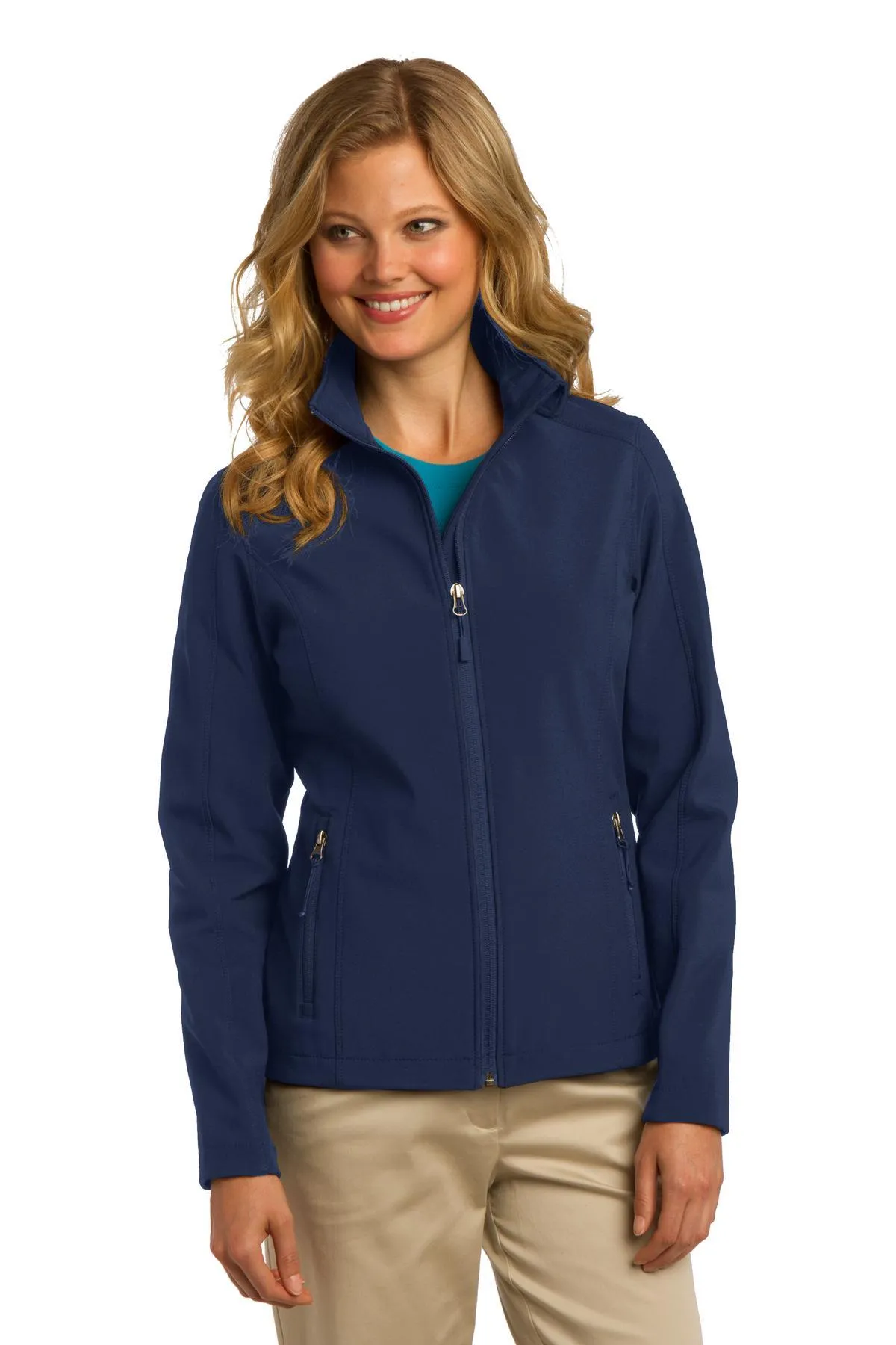 Port Authority Ladies Core Soft Shell Jacket L317 Dress Blue Navy