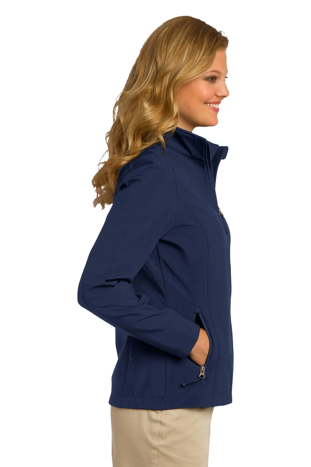 Port Authority Ladies Core Soft Shell Jacket L317 Dress Blue Navy