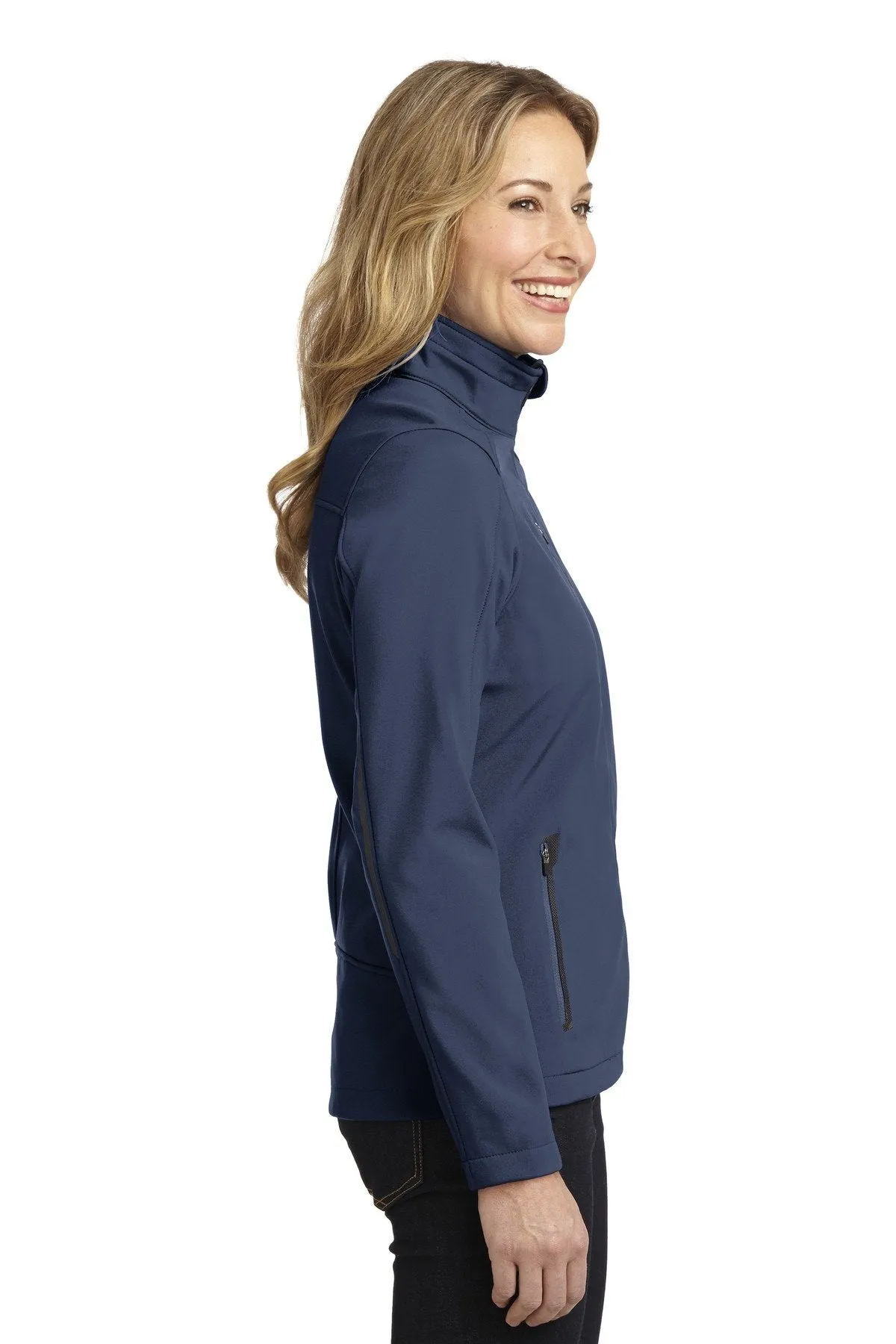 Port Authority Ladies Welded Soft Shell Jacket L324 Dress Blue Navy