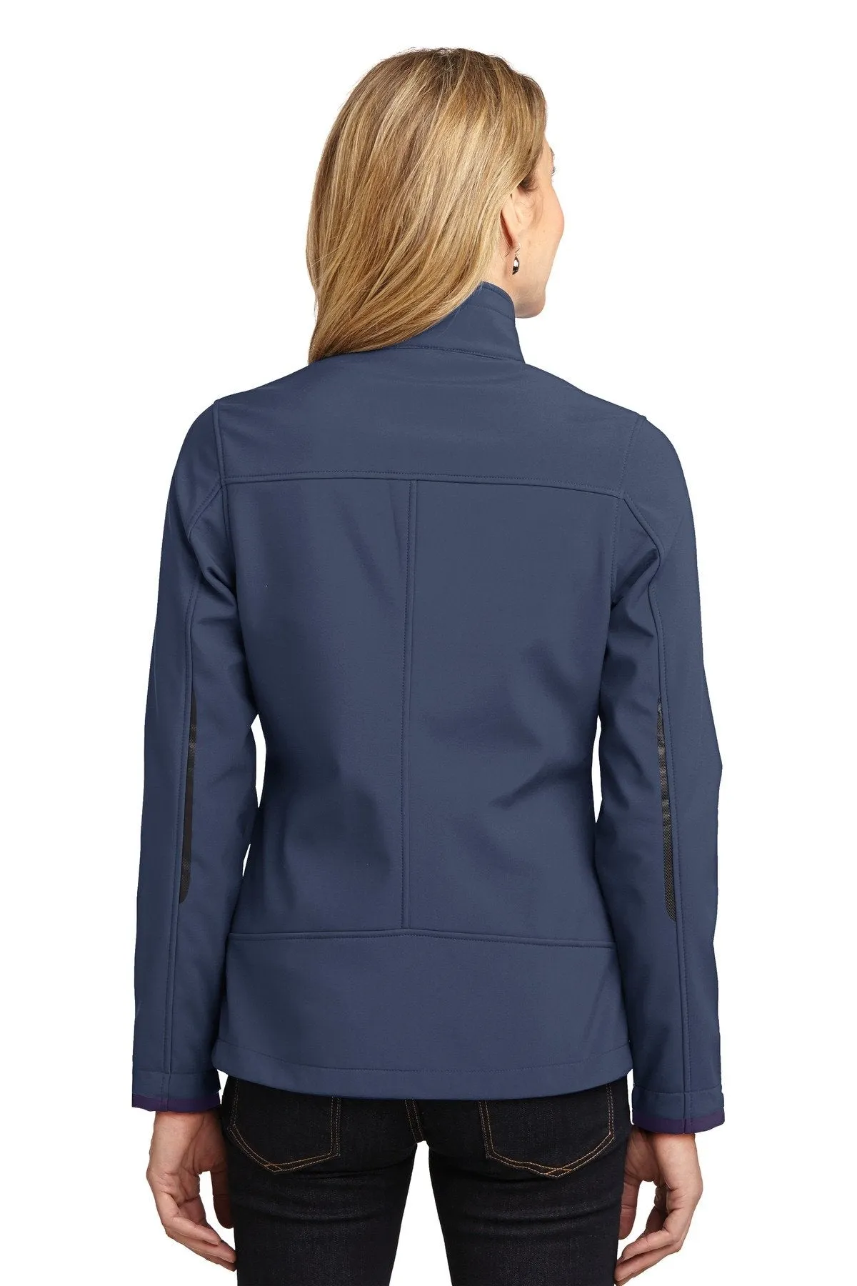 Port Authority Ladies Welded Soft Shell Jacket L324 Dress Blue Navy