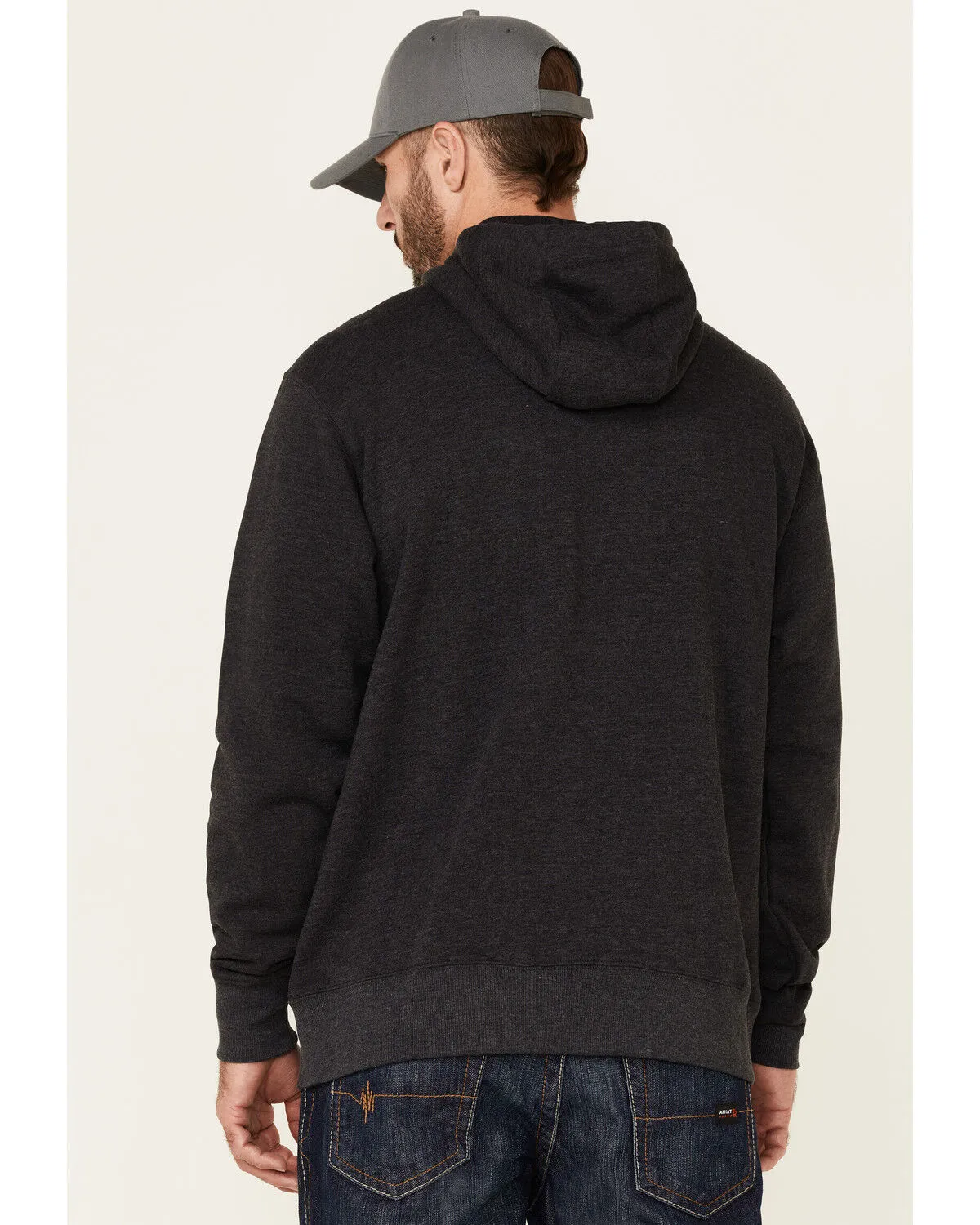 Product Name:  Ariat Men's Charcoal Rebar Workman 1/4 Zip Front Work Hooded Pullover