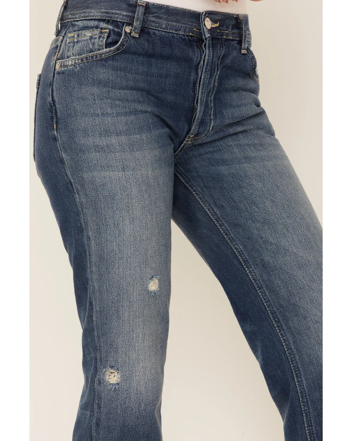 Product Name:  Free People Women's Mid Rise Crop Straight Jeans