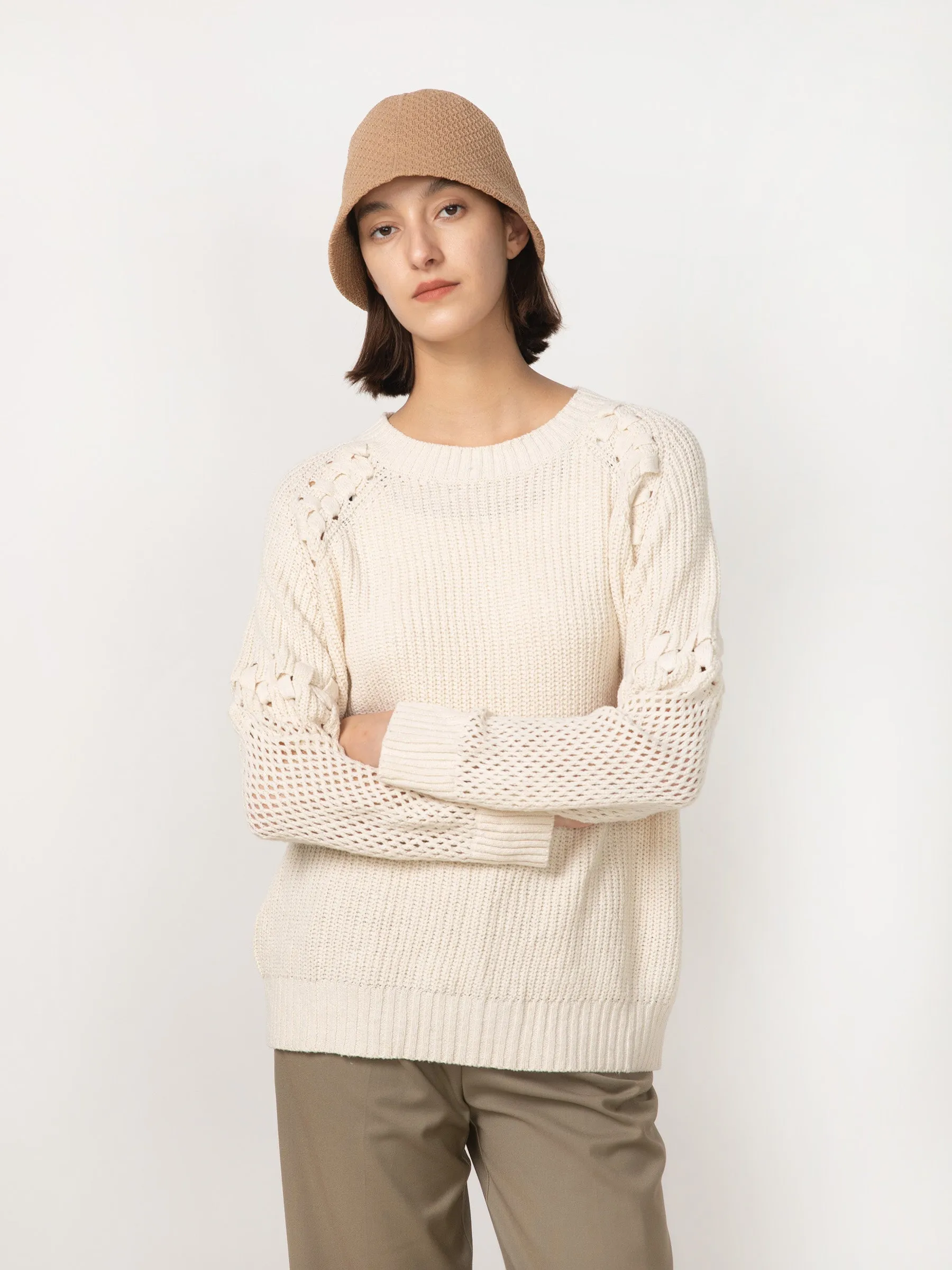 Raglan Sleeve Niche Knit Pullover