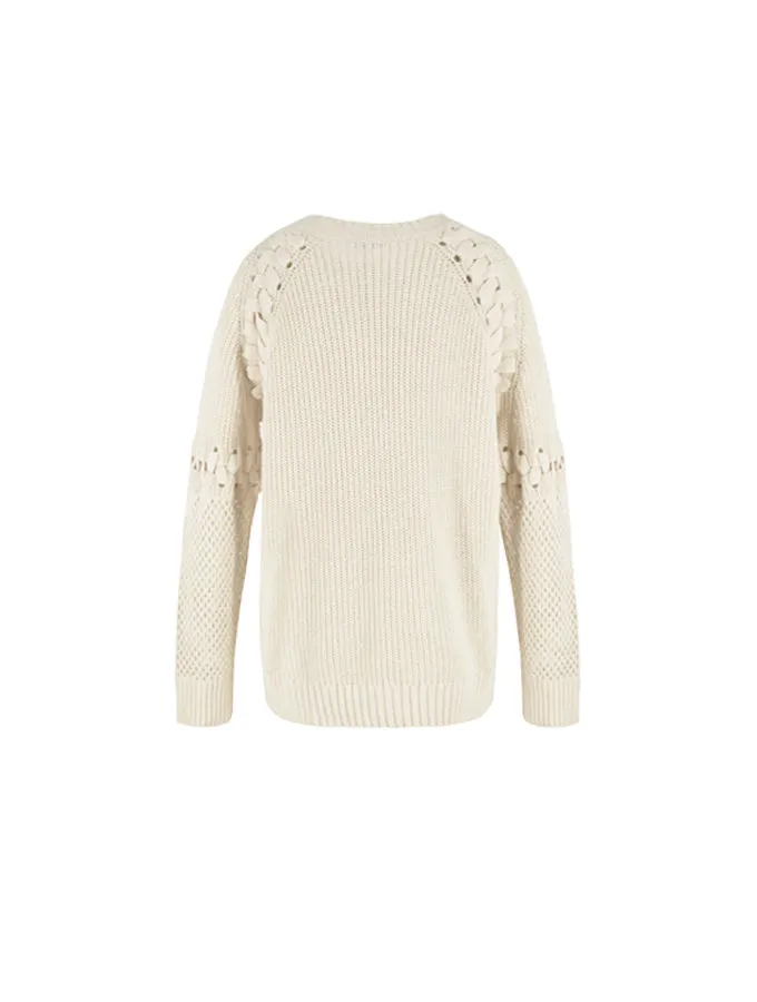 Raglan Sleeve Niche Knit Pullover