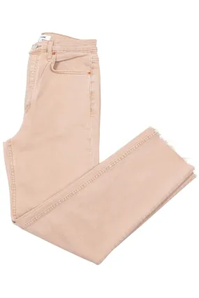 RE/DONE TAN HIGH RISE STRAIGHT LEG JEANS W27 UK 8-10