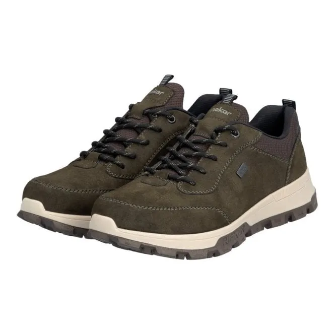 Rieker  Mens 35503-54 Blackforest Green Lace-Up Trainers