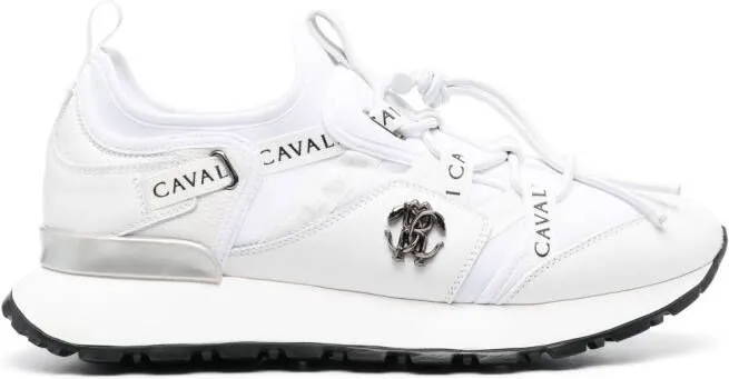 Roberto Cavalli logo-tape drawstring-fastening sneakers White