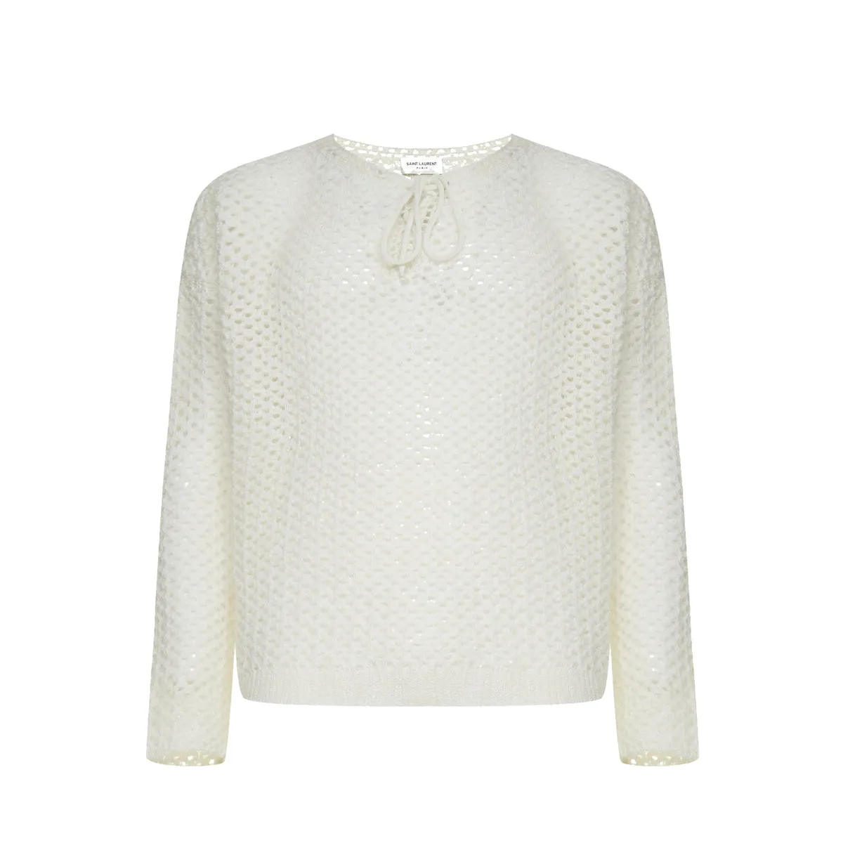 Saint Laurent    Saint Laurent Crochet Wool Pullover