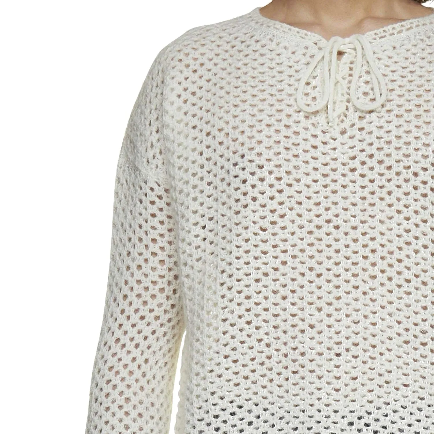 Saint Laurent    Saint Laurent Crochet Wool Pullover