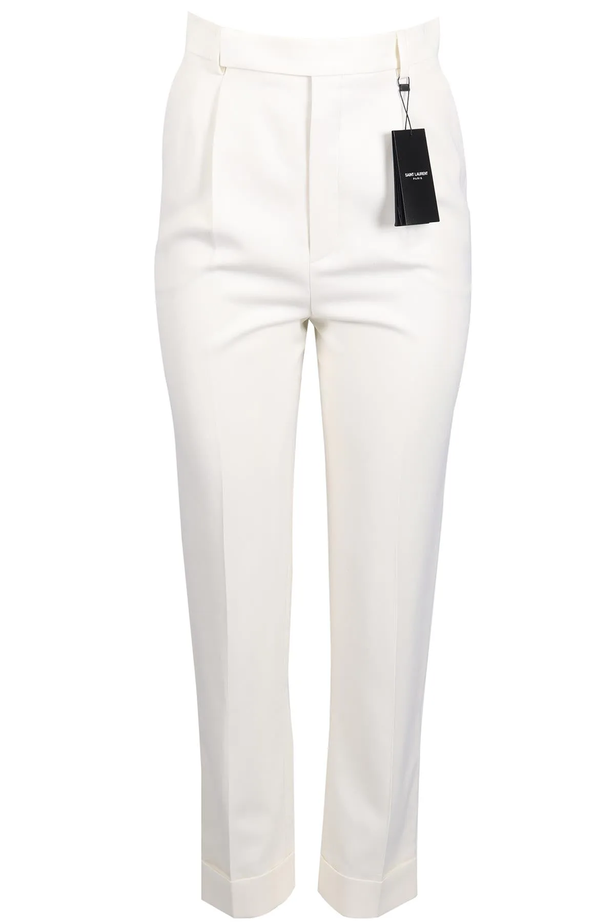 SAINT LAURENT WOOL STRAIGHT LEG PANTS FR 36 UK 8