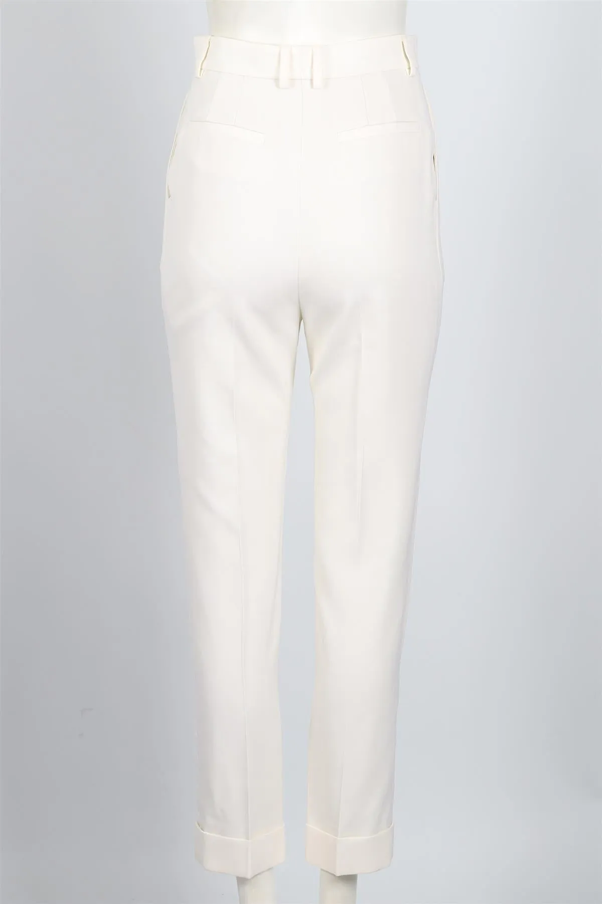 SAINT LAURENT WOOL STRAIGHT LEG PANTS FR 36 UK 8