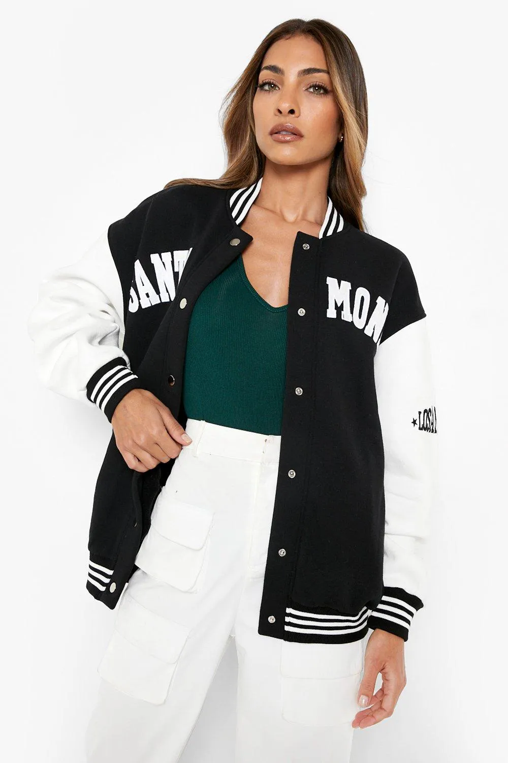 Santa Monica Jersey Knit Varsity Jacket