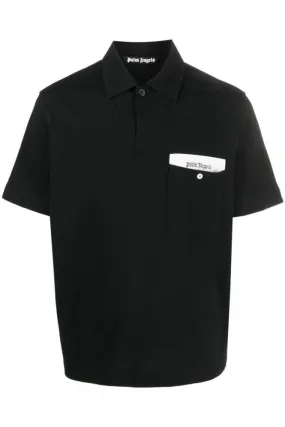 Sartorial Tape Button Polo Black