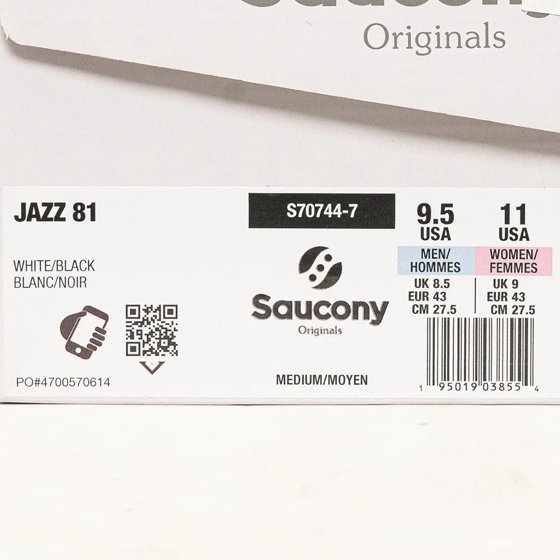 Saucony Men Jazz 81 (white / black)