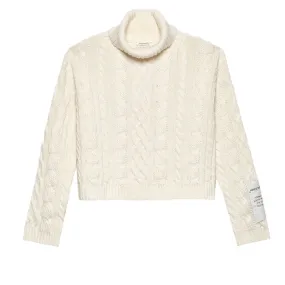 SHORT TURTLENECK Woman White Butter