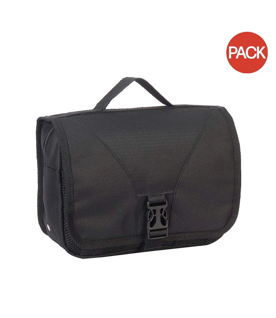 Shugon Bristol Folding Travel Toiletry Bag - 4 Litres (Pack of 2) (Black) (One Size) - UTBC4561