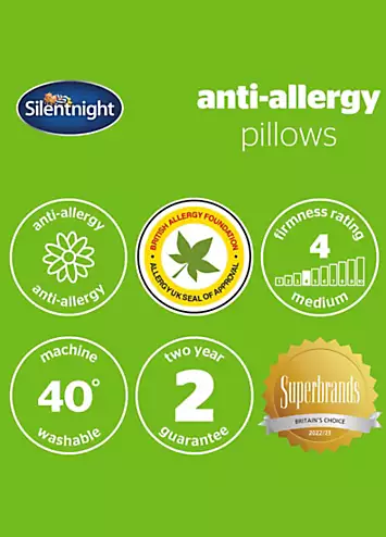 Silentnight Pack of 4 Anti Allergy Pillows | Kaleidoscope