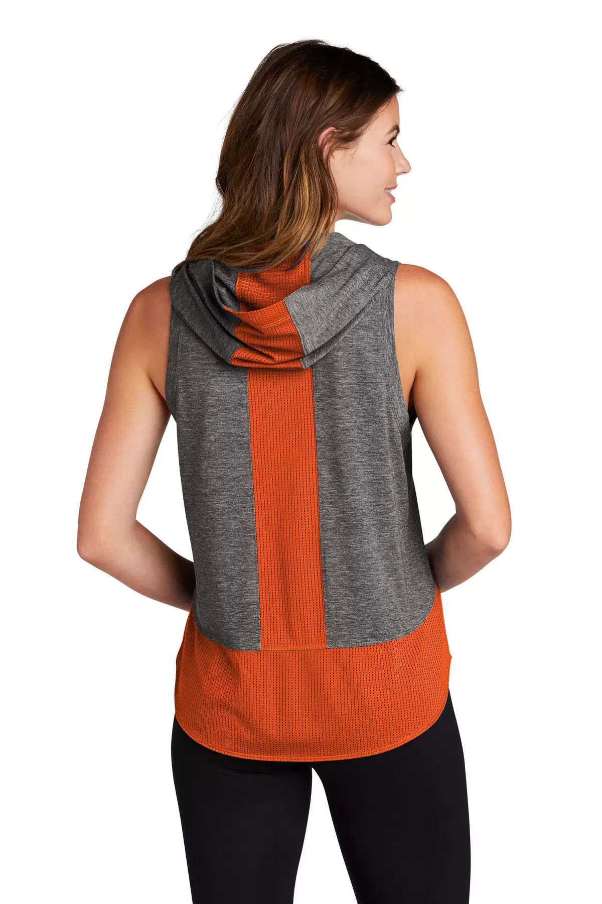 Sport Tek LST410 Sport-Tek Ladies PosiCharge Tri-Blend Wicking Draft Hoodie Tank SKU: LST410