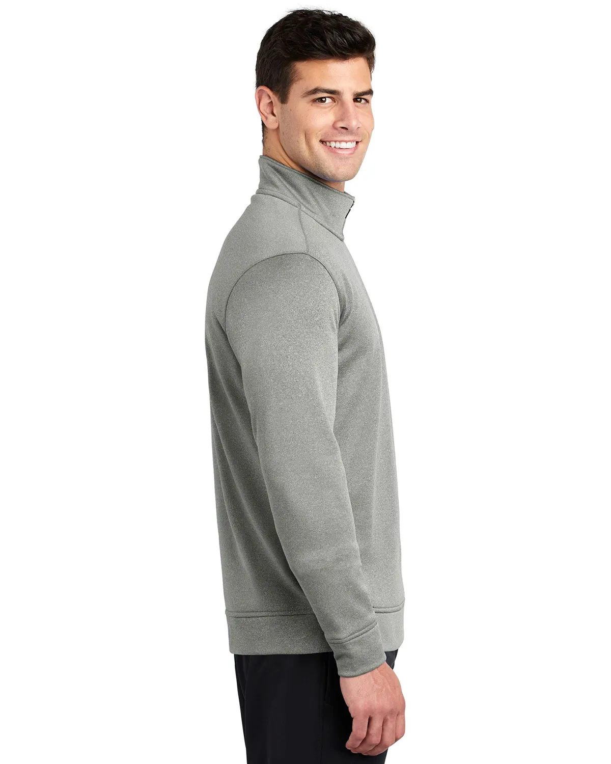 Sport-Tek ST263 Men PosiCharge Sport-Wick Heather Fleece 1/4-Zip Pullover