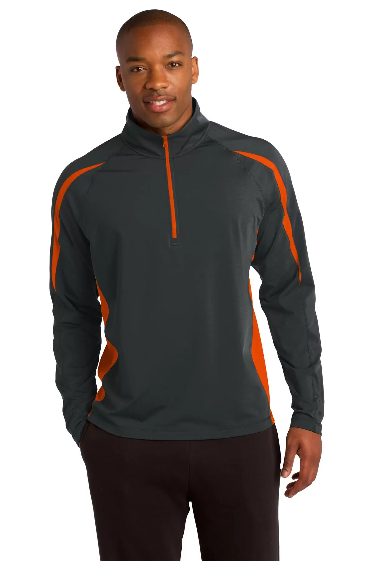 Sport Tek ST851 Sport-Tek Sport-Wick Stretch 1/2-Zip Colorblock Pullover SKU: ST851