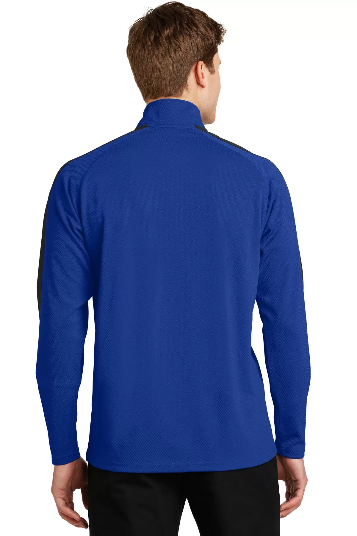 Sport Tek ST861 Sport-Tek Sport-Wick Textured Colorblock 1/4-Zip Pullover SKU: ST861