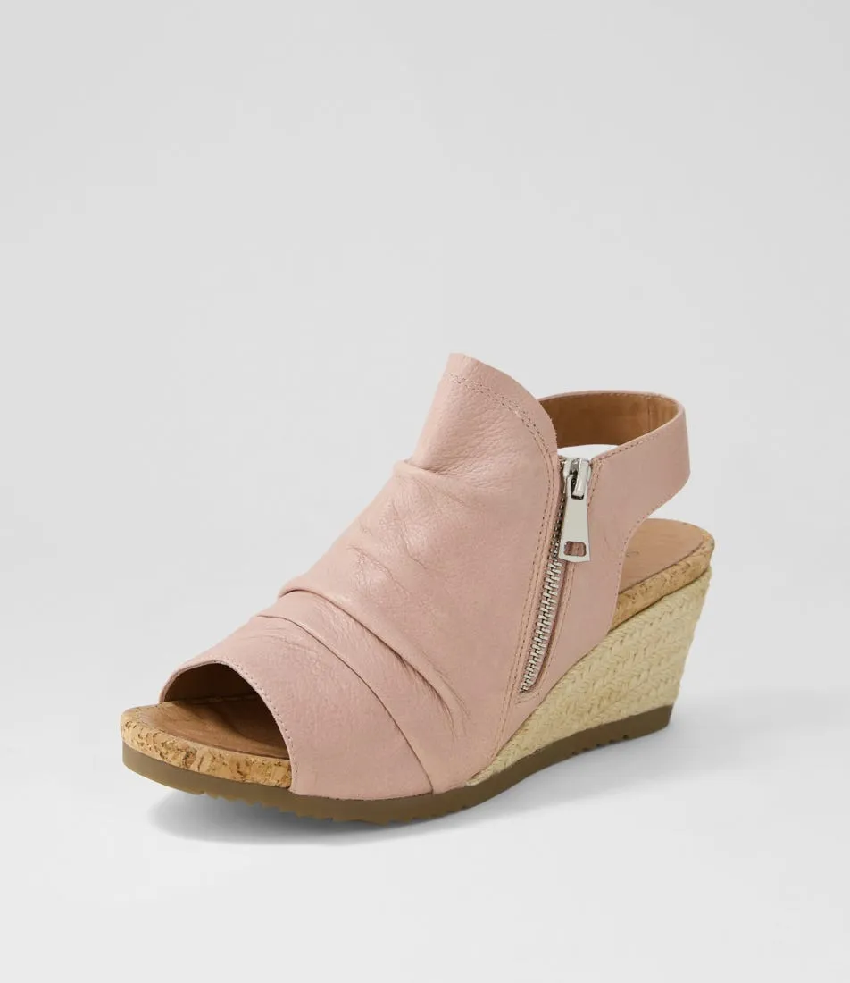 SUPERSOFT Anelle Warm Rose Leather Sandals