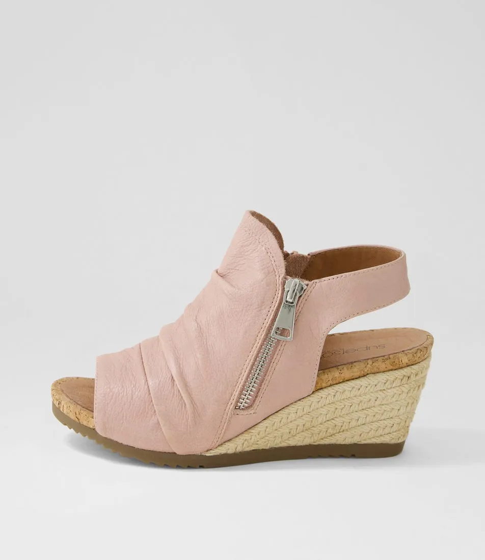 SUPERSOFT Anelle Warm Rose Leather Sandals