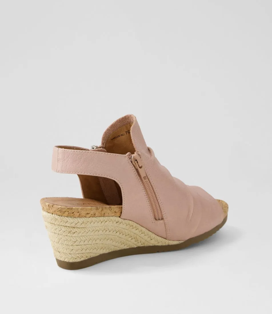 SUPERSOFT Anelle Warm Rose Leather Sandals