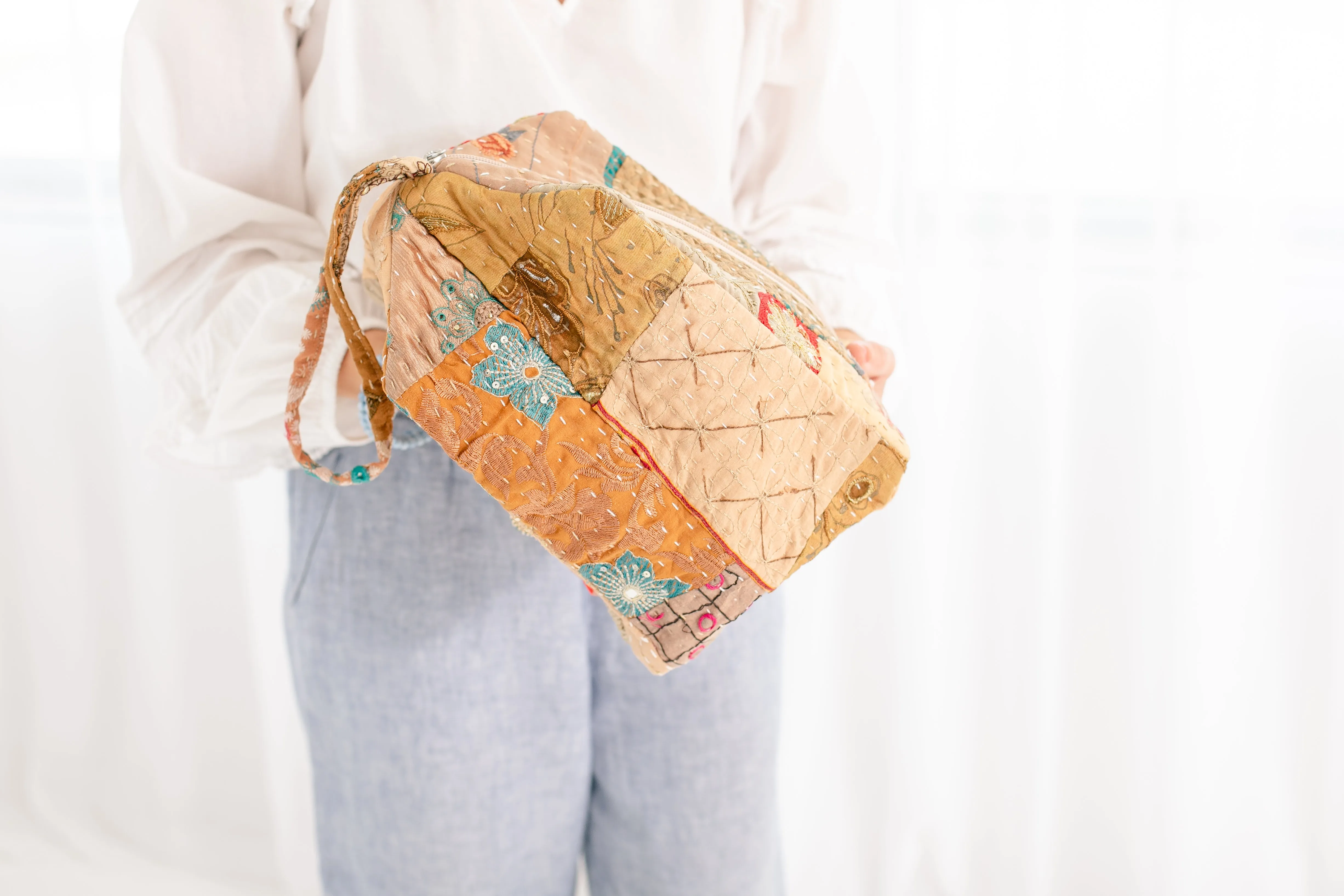 Tan Kantha Travel Bag