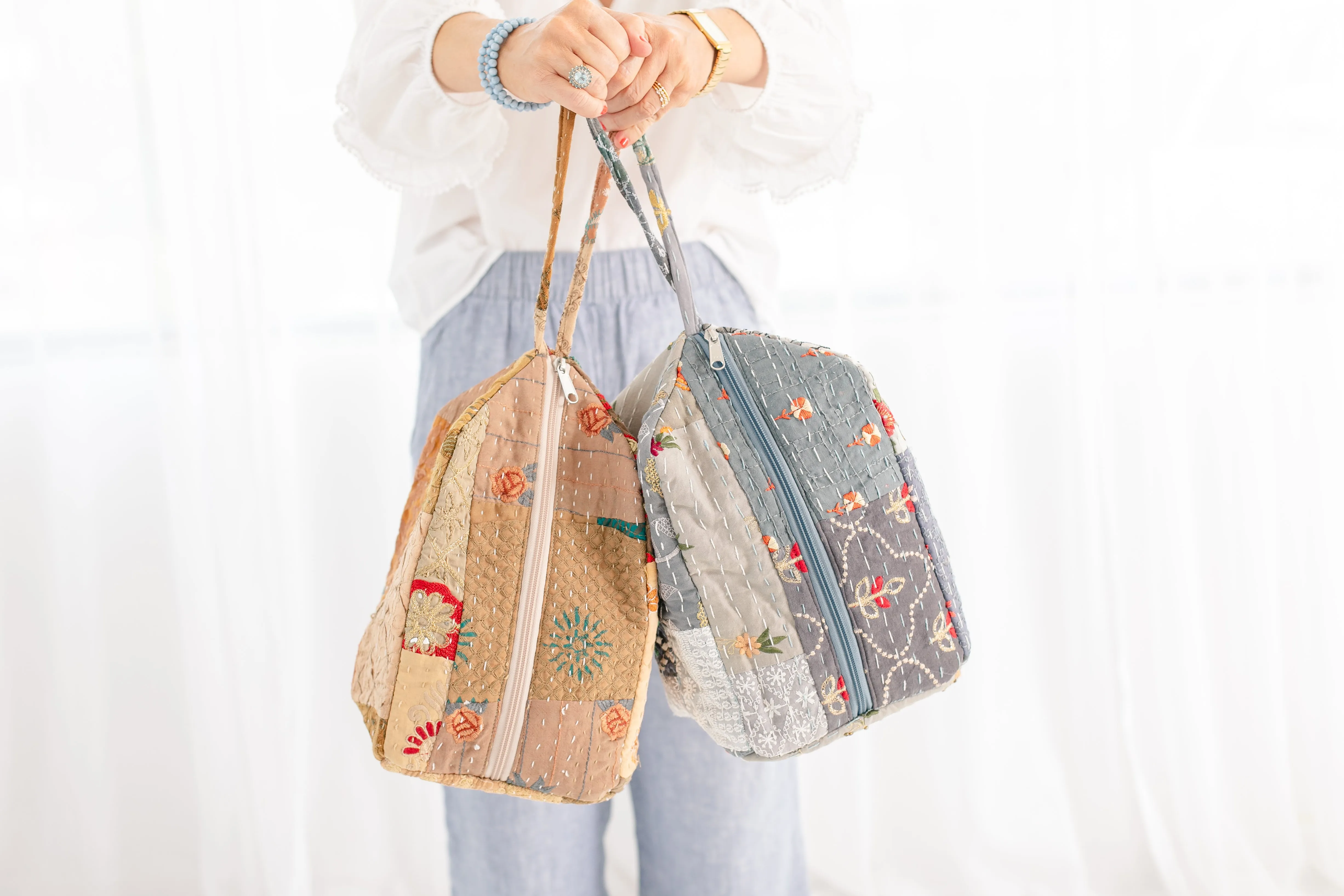 Tan Kantha Travel Bag