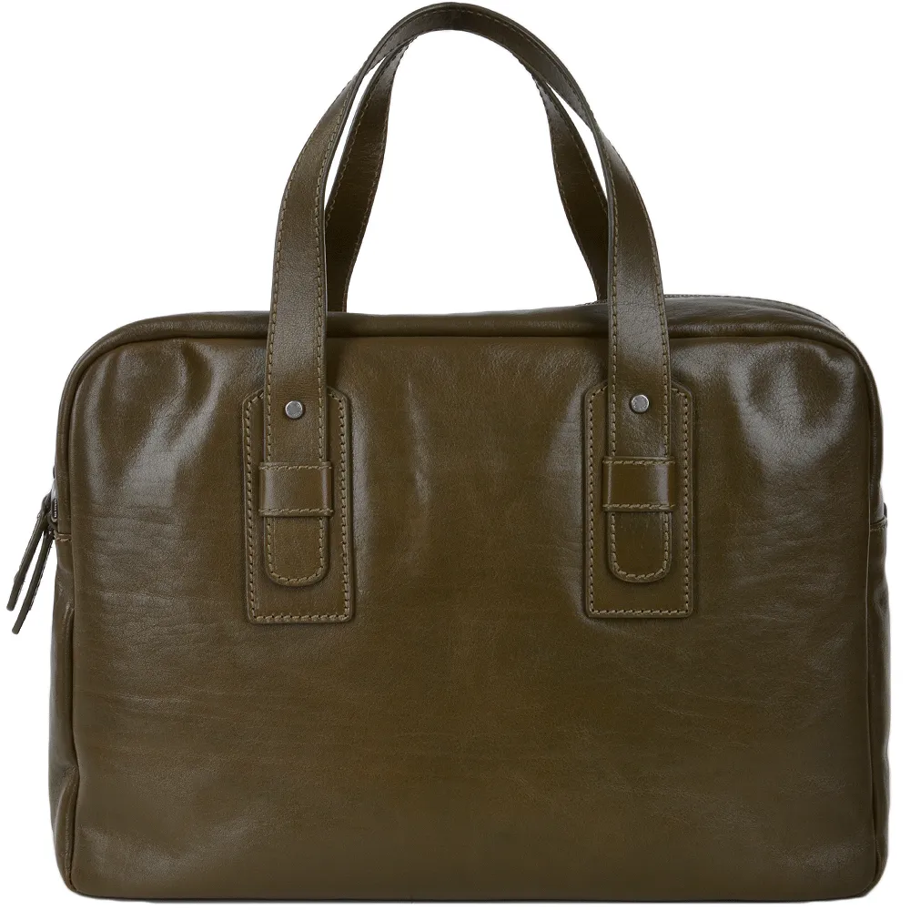 The Bridge Italian Travel Bag  Moss Green/ruthenium - 61205 01 4B NH