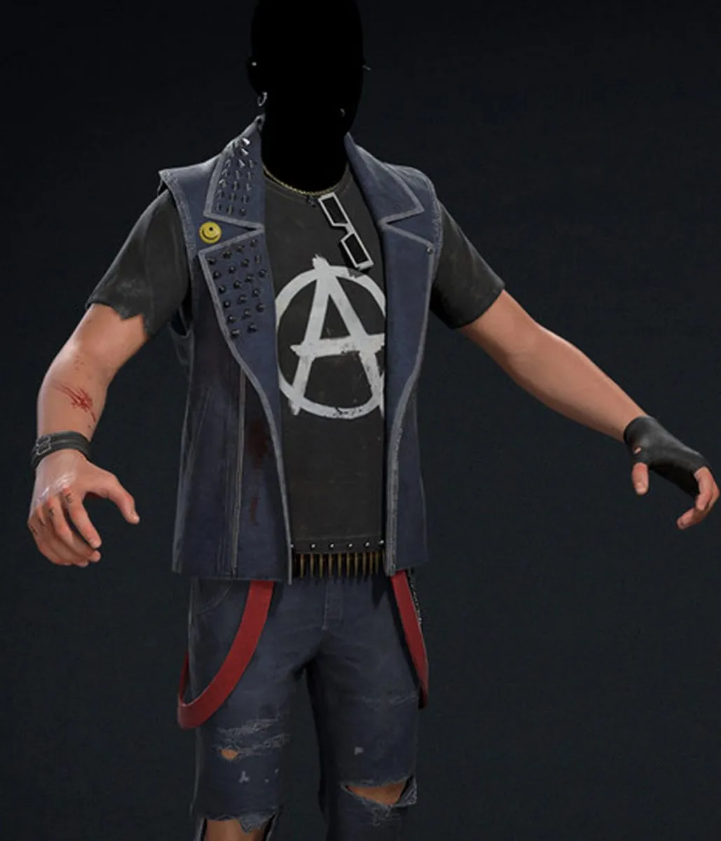 The Punk Rocker Call of Duty Blue Denim Vest